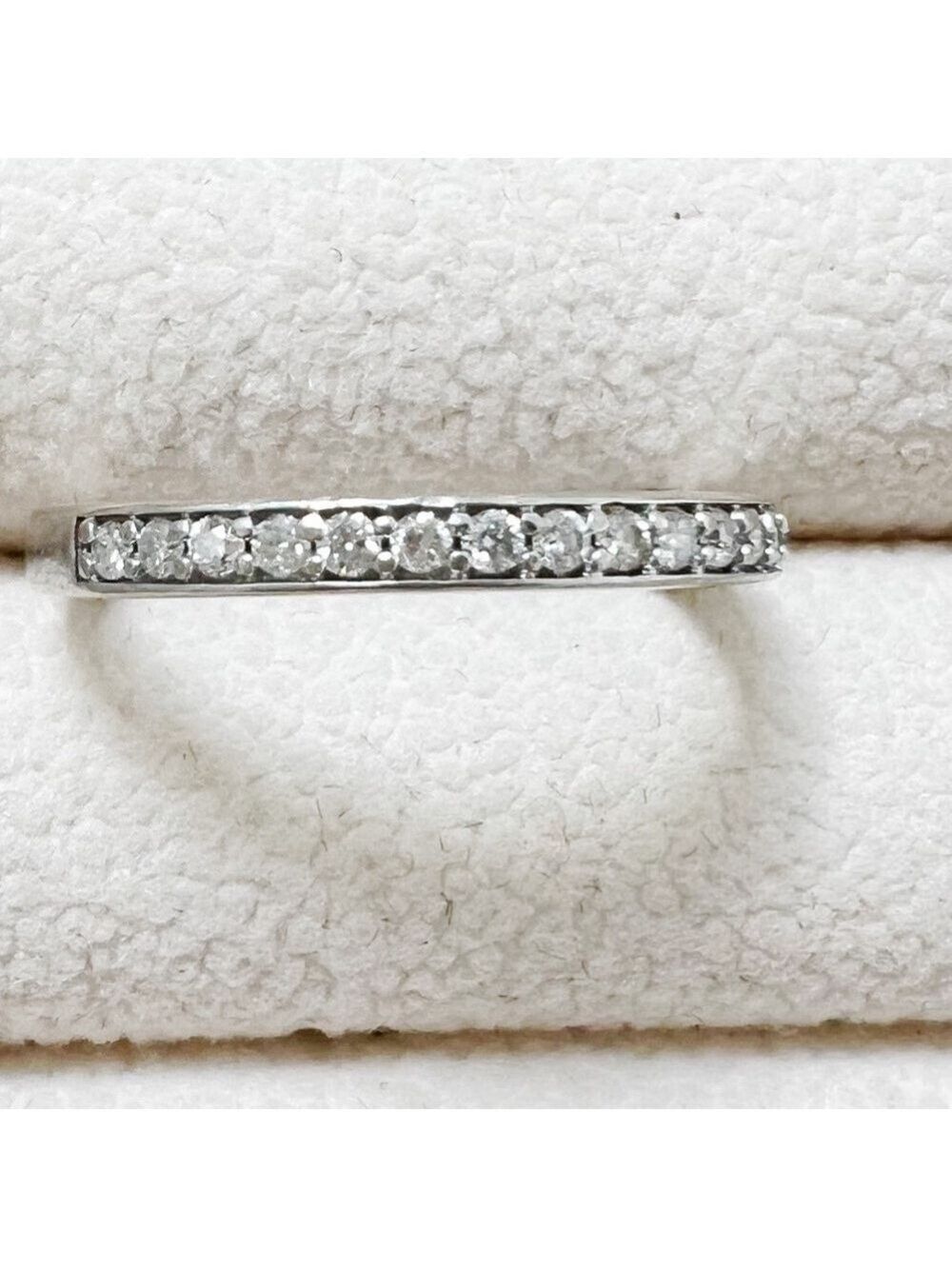 10 Karat White Gold and Diamond Ring Size 5 1/4
